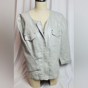Foiled Linen Shine Jacket